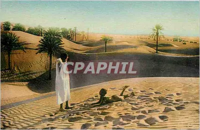 Dunas do Saara — cena de vida local — Coleção Artística « L'Afrique »