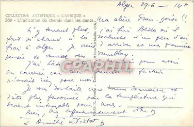 Dwóch mężczyzn na pustyni — Kolekcja artystyczna «L'Afryka» n°369 — wydawca Dim — Rewers