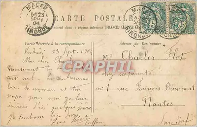 Bordeaux 3. A Estação do Meio-dia (Partida) — Editor não visível, número de série ilegível — Verso