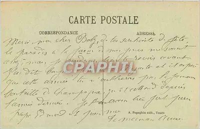 Orléans (Loiret) — A Estátua de Joana d'Arc, Praça do Martroi e a Catedral — A. P. — Verso