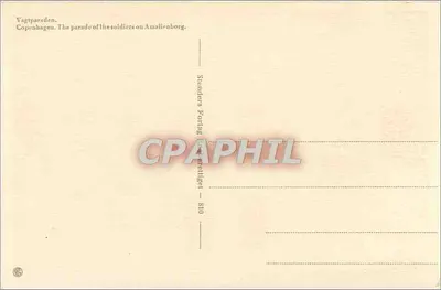 Parada żołnierzy przy Amalienborg — Kopenhaga — Slenders Forlag — 810 — Rewers