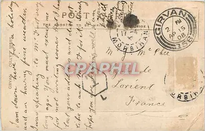 Byne Hill, Girvan — widok górski z małą chatką — seria Girvan — Rewers