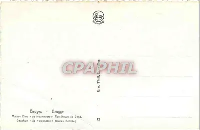 Wnętrze budynku Godshuis « de Meulenaere » — Bruksel — Wydawca E. Thill, Brumurite — Rewers