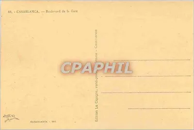 Casablanca — Bulwar Gare — Wydawnictwo Cigogne — Rewers