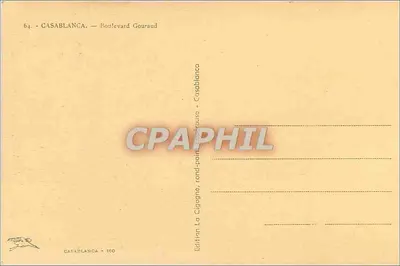 Casablanca — Boulevard Gouraud — Edición La Cigogne — Reverso