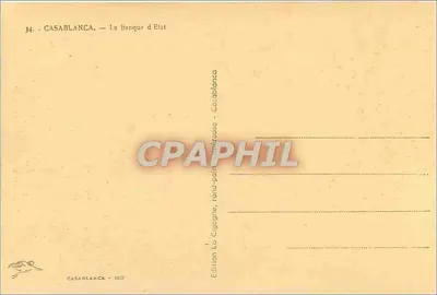 Casablanca — La Banque d'Etat — Édition La Gigogne, Casablanca — Rewers