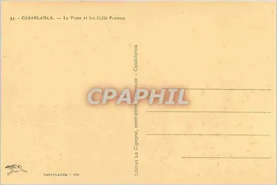Casablanca — A Postagem e os Pacotes Postais — Édition La Cigogne, n° 160 — Verso