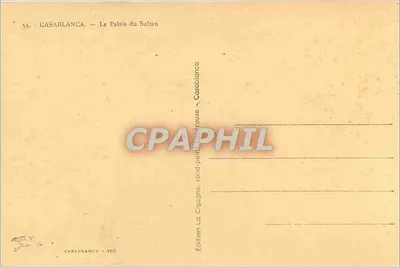 Casablanca — O Palácio do Sultão — Edição La Cigalane, n°55 — Verso
