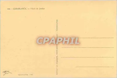 Casablanca — Palácio de Justiça — Edição La Cigogne — Verso