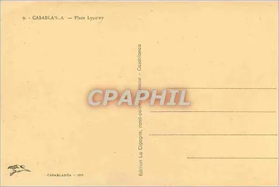 Casablanca — Praça Lyautey — Edição La Cigagne — Verso