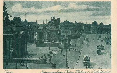 Berlim — Monumento Nacional ao Imperador Guilherme I — Schlossfreiheit — editor Rembrandt, série B. Nr. 95