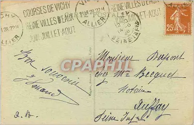 Vichy - Restauracja — Ideal, n° 338 — Rewers