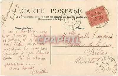 Montluçon — Stare zamki i kaserny — Librairie F. Portud — Rewers