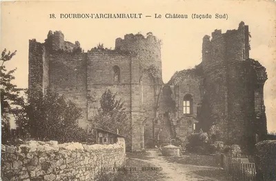 Poubrbon-l'Archambault — O Castelo (fachada Sul)