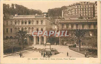 Argel - Palácio do 19º Corpo de Exército, Praça Bugeaud — Edição L. & F. Argel, n° 234