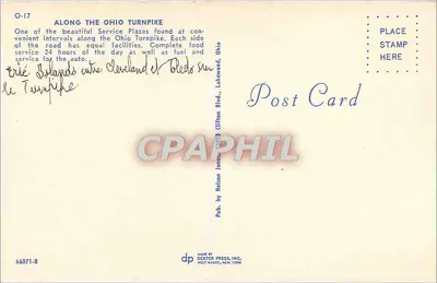 Plaza service w pobliżu Ohio Turnpike — Cleveland i Toledo — wydawca Dexter Press, Inc. — Rewers