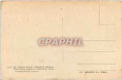 Abbadia S. Salvatore - Panorama visto do oeste — Edição Eugenia Pizzetti, Terni — Verso