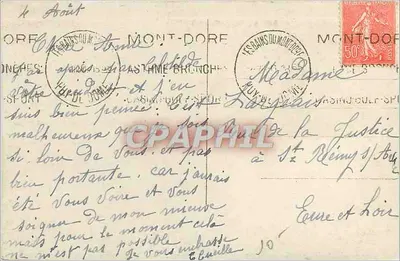 Le Mont Dore - Buron au pied du Sançey — wydawca 'Le Mont Dore' n°18 — Rewers