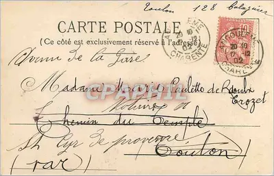 Entrada do Túnel da linha de Bordeaux — Angoulême — A. Hibbon — Verso