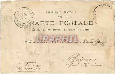 Bilhete postal antigo Argel O Boulevard Carnot — Verso