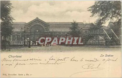 Charleroi — A Estação — Nels, Bruxelas, Série 5 No. 12