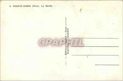 Mers-el-Kébir (Oran) — La Mairie — Edizioni *HAAB* Oran — Verso