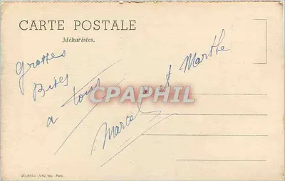 Caravana de ménharistas — Editor Georges (ANC, lap.) — Paris — Verso