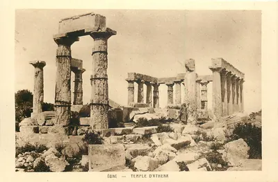 ÉGINE — TEMPLO DE ATENA — Braun & Cie, Paris