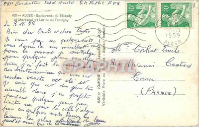 Algerije - Boulevard van Generaal de Gaulle — stadsgezicht — editie Jomone — Achterkant