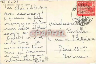 Lago de Lugano — Vista de Morcote — Editor P.18 — Verso