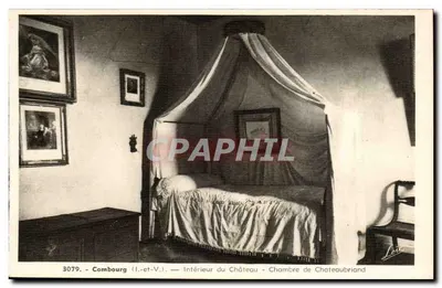 Combourg (Il.-et-V.) — Interior do Castelo — Quarto de Chateaubriand