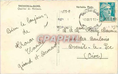 Thonon-les-Bains — Dzielnica Rybaków — Wydawnictwo Crès — Rewers