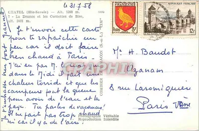 Châtel (Haute-Savoie) — La Drance i Cornettes de Bise — Fotografia Pim — Rewers