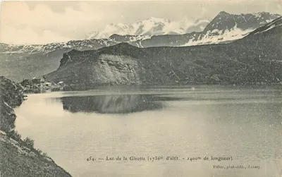 गिरोट्टे झील — ऊंचाई 1736 मीटर, लंबाई 1400 मीटर — पिटियर, फोटो-प्रकाशक, एनेसी