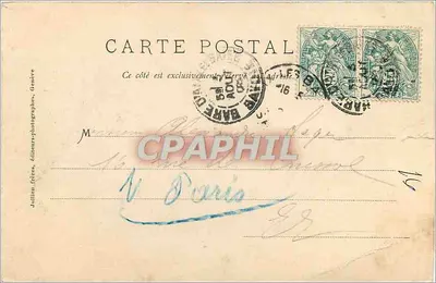 Morze lodowe w Chamonix — J.J. 544 — wydawca Julian Frères, Gauvre — Rewers