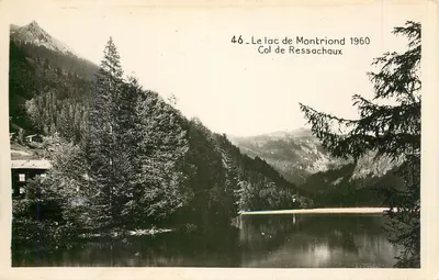 O lago de Montriond — Col de Ressachaux — Edições B. Brunaud, Lyon