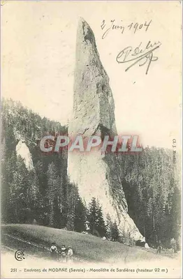 Arredores de MODANE (Savoie) - Monolito de Sardières (altura 92 m) — CL. J. Montez, n° 251
