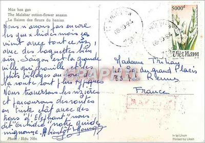 Pavilhão do Elefante — Hanoi — Impresso por Liksin — Verso