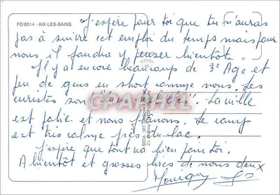 Aix-les-Bains — Ballada kurysty — wydawca FD/8014 — Rewers