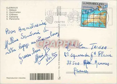Clervaux — Boas-vindas de Clervaux — Centro dos Artes, Luxemburgo — Verso
