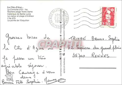 La Corniche d'Or — Côte d'Azur — Uitgaven Florian Mistral — Achterkant