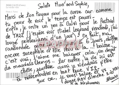 Calvi — uitzicht op de oude stad op de eiland — Achterkant