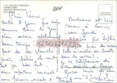 Tarbes — różne aspekty — Wyd. A. Doucet, n° 12 — Rewers