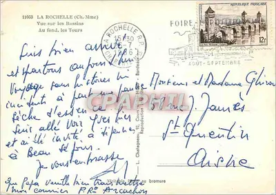 La Rochelle — Ansicht der Bussins — Verlag Elcé, Nr. 11053 — Rückseite