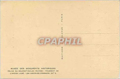 Kościół w Bourget-du-Lac — Fragment jubé: Discyple Emmaus — Wydawnictwo Calavas, Paryż — Rewers