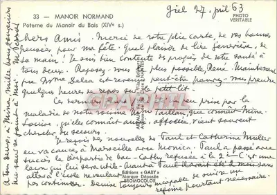 Normandzki dworek — Wjazd do dworku Bais (XIV w.) — Wydawnictwo Gaby — Rewers