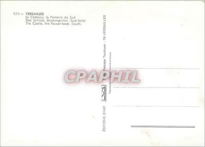 Versailles — Il Castello, il Parterre del Sud — Edizioni d'Arte — Verso