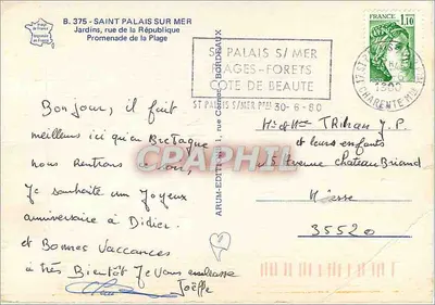 Saint-Palais-sur-Mer — vista panorâmica — Arum-Éditions — Verso