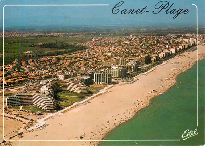 Canet-Plage — vista aérea da praia e dos edifícios — Estel