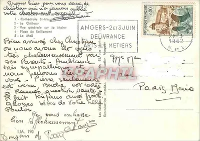 Angers — vista panorâmica — Verso